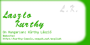 laszlo kurthy business card